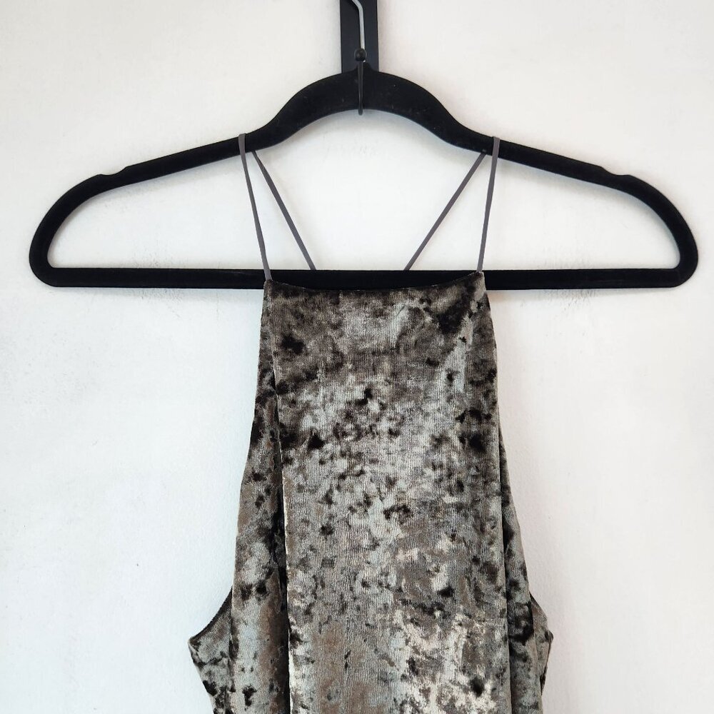 NBD Revolve Green Crushed Velvet Mini Dress Shift Cocktail Women's S - Picture 4 of 8